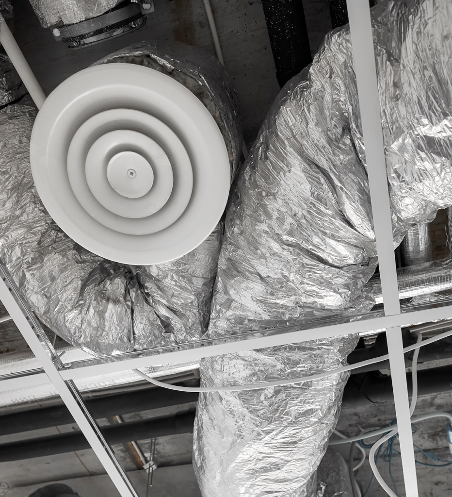HVAC ducts in ceiling