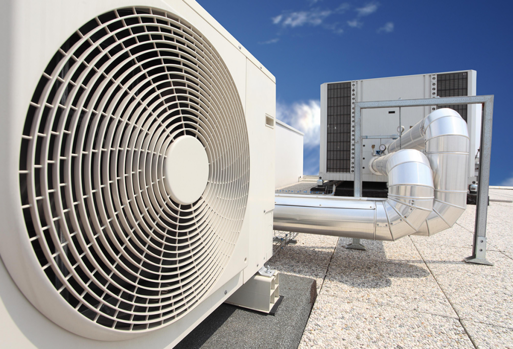 large HVAC system on a roof